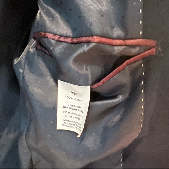 Tommy Hilfiger 36R Cotton Corduroy Elbow Patch Blazer in Navy - Picture 5 of 9